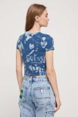 Футболка Guess Originals візерунок колір блакитний