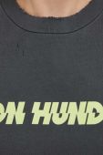Бавовняна футболка Won Hundred колір сірий з принтом