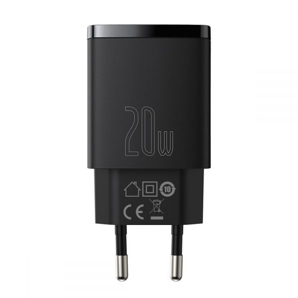 Мережевий зарядний пристрій Baseus Compact Quick Charger 20W (CCXJ-B01) Black фото 2