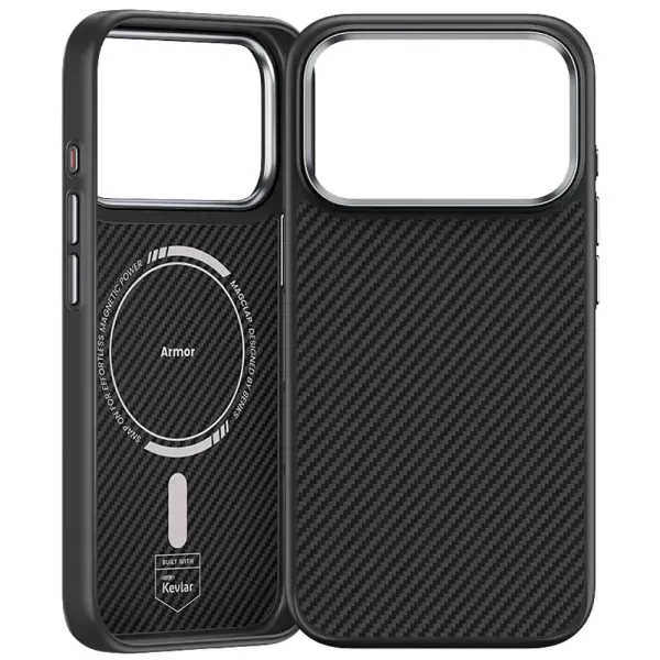 Протиударний карбоновий чохол Benks ArmorPro Case Built With Kevlar 600D Black для iPhone 18 Pro Max | 17 Pro Max фото 2