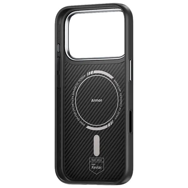 Протиударний карбоновий чохол Benks ArmorPro Case Built With Kevlar 600D Black для iPhone 18 Pro | 17 Pro (6948005929404) фото 3