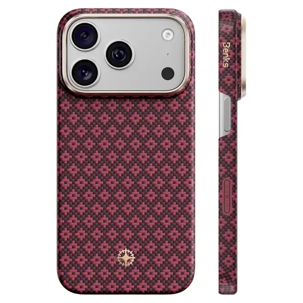 Карбоновий чохол Benks ArmorGrid Air Case Built With Kevlar Cherry Purple для iPhone 18 Pro Max | 17 Pro Max