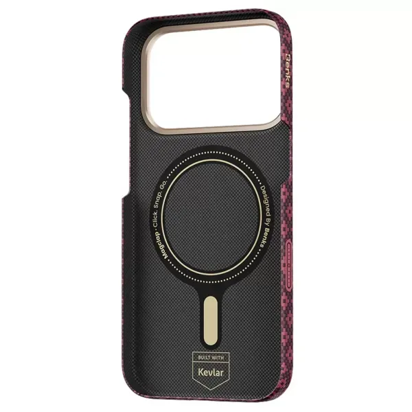 Карбоновий чохол Benks ArmorGrid Air Case Built With Kevlar Cherry Purple для iPhone 18 Pro Max | 17 Pro Max фото 3