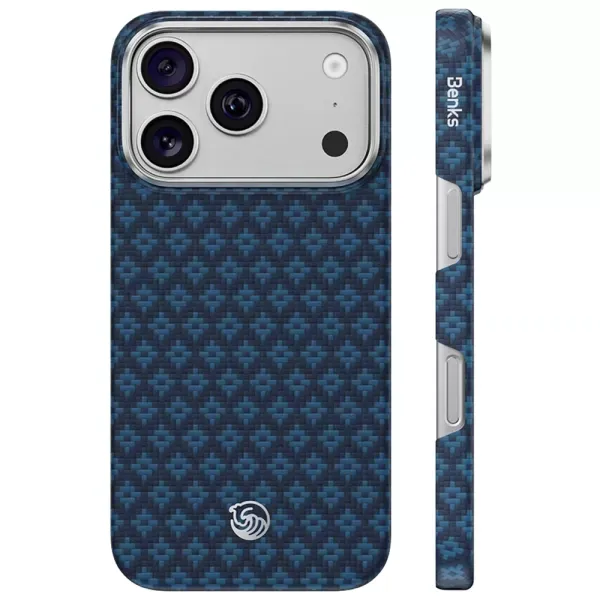 Карбоновий чохол Benks ArmorGrid Air Case Built With Kevlar Beyond Blue для iPhone 18 Pro Max | 17 Pro Max