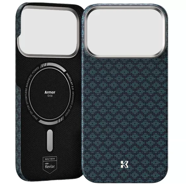 Карбоновий чохол Benks ArmorGrid Air Case Built With Kevlar Beyond Blue для iPhone 18 Pro Max | 17 Pro Max фото 2