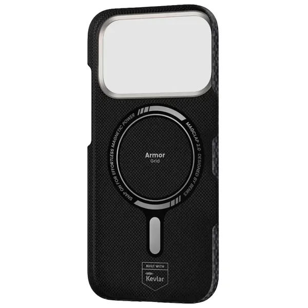 Карбоновий чохол Benks ArmorGrid Air Case Built With Kevlar Obsidian Black для iPhone 18 Pro Max | 17 Pro Max фото 2