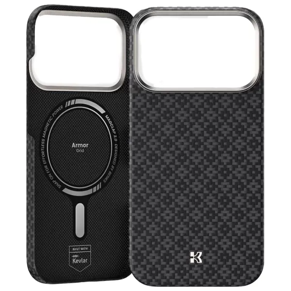 Чохол Benks ArmorGrid ArmorAir Case built with Kevlar Obsidian Black для iPhone 17 Pro Max фото 2