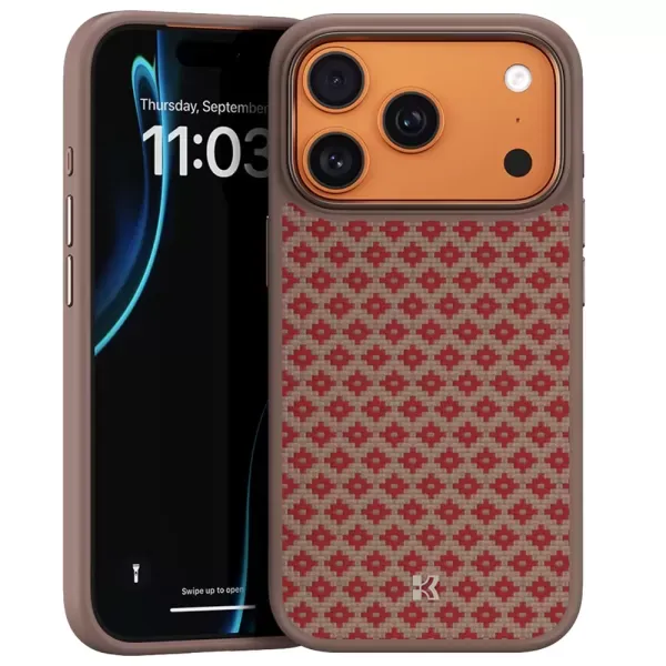Чохол Benks ArmorGrid ArmorPro Case built with Kevlar (Camera Control Button) Terra Orange для iPhone 17 Pro