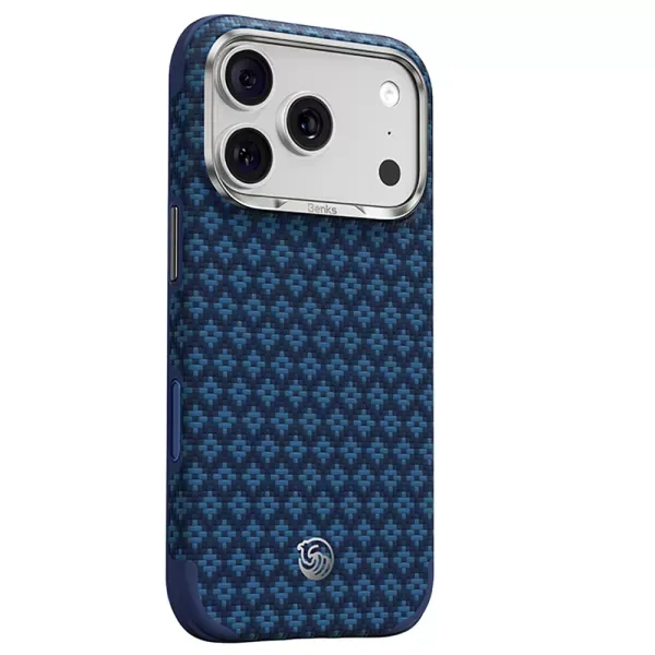 Карбоновий чохол Benks ArmorEdge Case Built With Kevlar Blue для iPhone 18 Pro Max | 17 Pro Max фото 2
