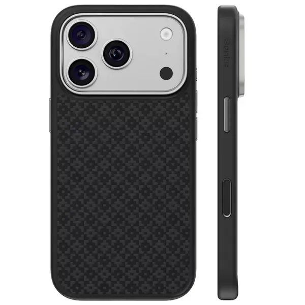Карбоновий чохол Benks ArmorGrid Pro Case Built With Kevlar Kevlar Obsidian Black для iPhone 18 Pro | 17 Pro
