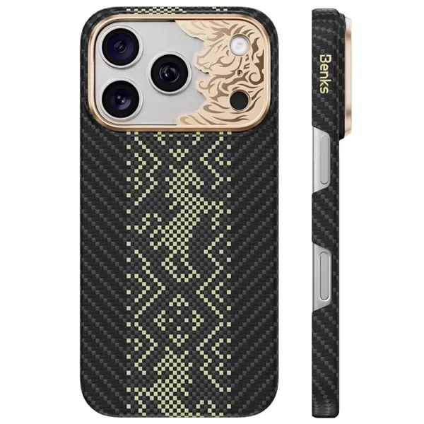 Карбоновий чохол Benks Knight Air Case Built With Kevlar Black для iPhone 18 Pro | 17 Pro