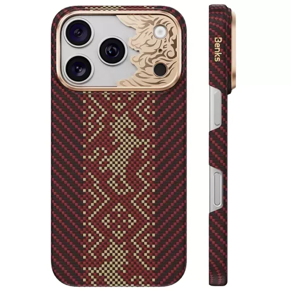Карбоновий чохол Benks Knight Air Case Built With Kevlar Red для iPhone 18 Pro Max | 17 Pro Max