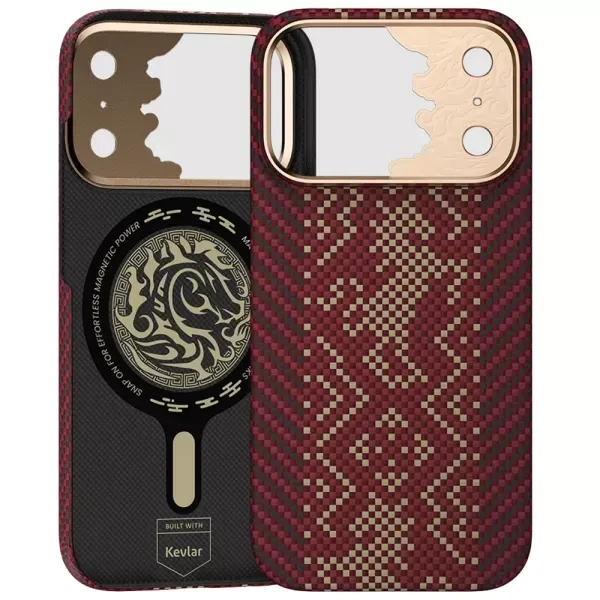 Карбоновий чохол Benks Knight Air Case Built With Kevlar Red для iPhone 18 Pro Max | 17 Pro Max фото 2