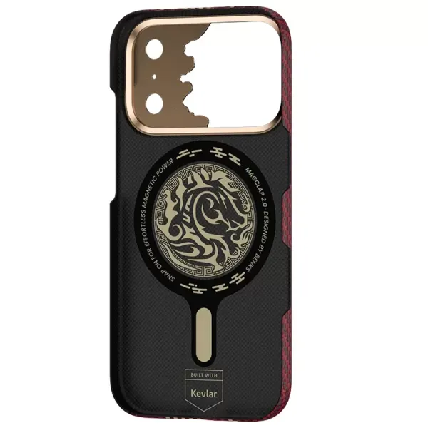 Карбоновий чохол Benks Knight Air Case Built With Kevlar Red для iPhone 18 Pro | 17 Pro фото 3