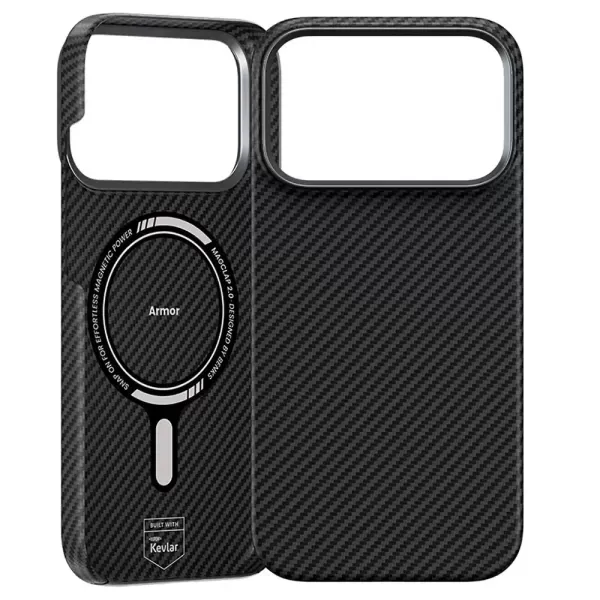 Карбоновий чохол Benks Magnetic ArmorAir Kevlar Series Black для iPhone 17 Pro фото 2