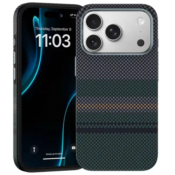 Карбоновий чохол Benks Magnetic ArmorPro Kevlar Aurora Series для iPhone 17 Pro Max