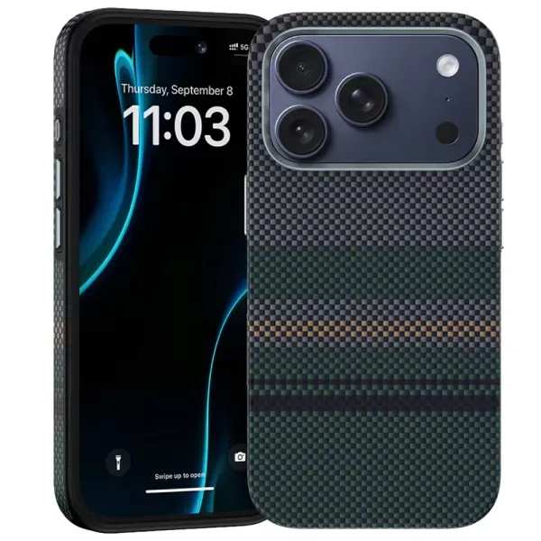 Карбоновий чохол Benks Magnetic ArmorPro Kevlar Aurora Series для iPhone 17 Pro фото 2