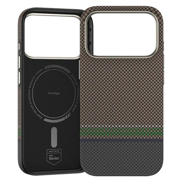 Карбоновий чохол Benks Magnetic ArmorPro Kevlar Prestige Series Brown для iPhone 17 Pro Max фото 2