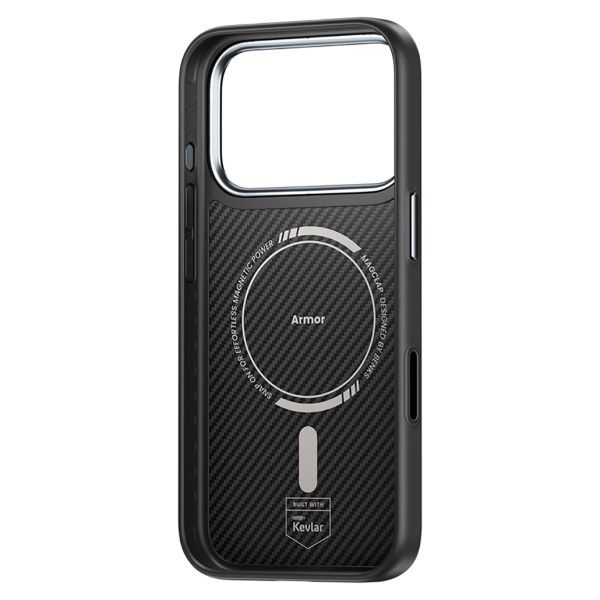 Карбоновий чохол Benks Magnetic ArmorPro Kevlar Series (Camera Control) Black для iPhone 17 Pro Max фото 3