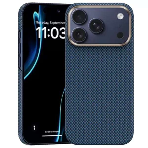 Карбоновий чохол Benks Magnetic Kevlar ArmorTint Series Stellar Blue для iPhone 17 Pro