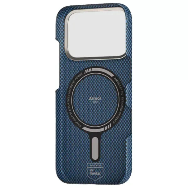 Карбоновий чохол Benks Magnetic Kevlar ArmorTint Series Stellar Blue для iPhone 17 Pro фото 3