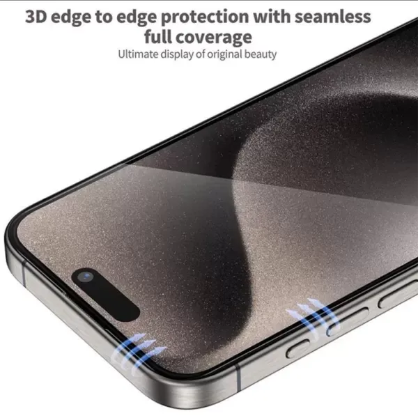 Захисне скло Blueo 3D HD Self-Adhesive Hot Bending Glass Black для iPhone 18 Pro | 17 Pro | 17 | 16 Pro (BL067-I16P) фото 3