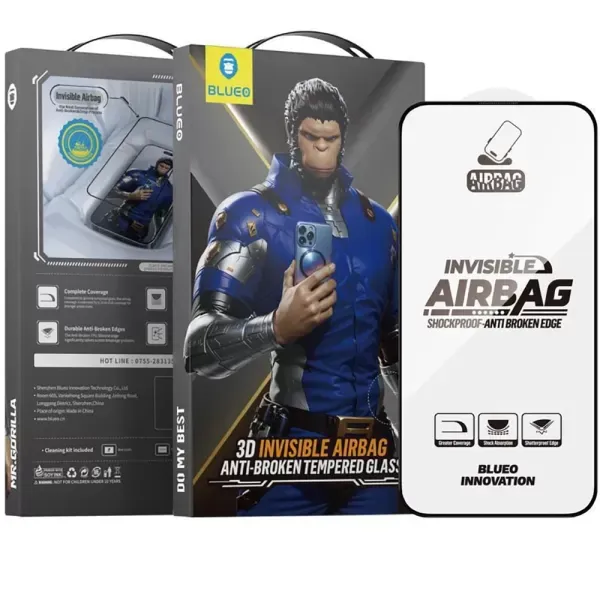 Захисне скло Blueo 3D Invisible Airbag Anti-Broken Tempered Glass для iPhone 18 Pro Max | 17 Pro Max | 16 Pro Max (NPB35-I16PM)