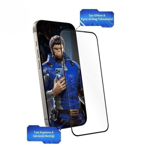 Захисне скло Blueo 3D Invisible Airbag Anti-Broken Tempered Glass для iPhone 18 Pro Max | 17 Pro Max | 16 Pro Max (NPB35-I16PM) фото 2