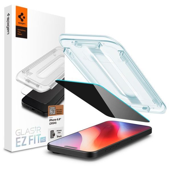 Захисне скло антишпигун Spigen Glass tR EZ Fit HD Privacy 1 Pack Transparency для iPhone 17 Pro Max | 16 Pro Max (AGL07915)