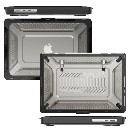 Протиударний чохол з підставкою CasePro Hard Shell Case Black для MacBook Air 13.6” M5 | M4 | M3 | M2 (2026 | 2025 | 2024 | 2022)