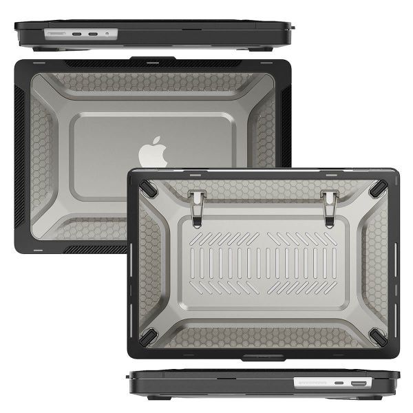 Протиударний чохол з підставкою CasePro Hard Shell Case Black для MacBook Pro 16” M5 | M4 | M3 | M2 | M1 (2021-2026)