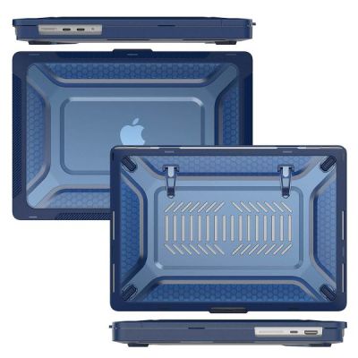 Протиударний чохол з підставкою CasePro Hard Shell Case Navy для MacBook Pro 16” M5 | M4 | M3 | M2 | M1 (2021-2026)