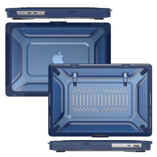 Протиударний чохол з підставкою CasePro Hard Shell Case Navy для MacBook Pro 16” M5 | M4 | M3 | M2 | M1 (2021-2026)