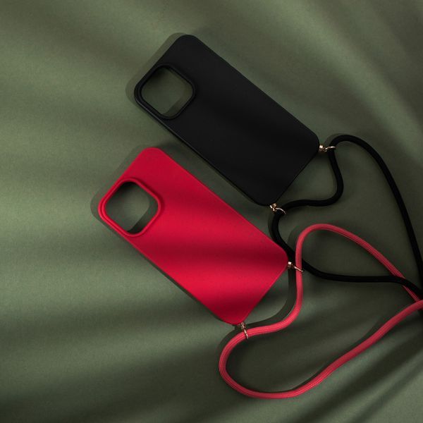 Силіконовий чохол з ремінцем CasePro Silicon Red для iPhone 13 Pro фото 3