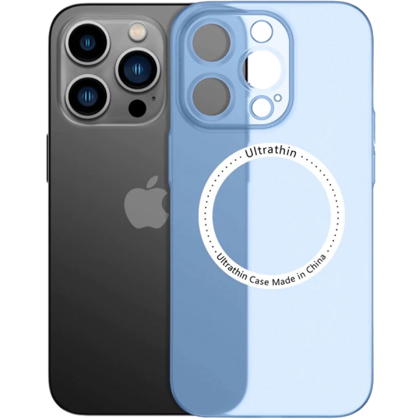 Ультратонкий чохол CasePro Ultra Thin MagSafe із захистом камери Blue для iPhone 14
