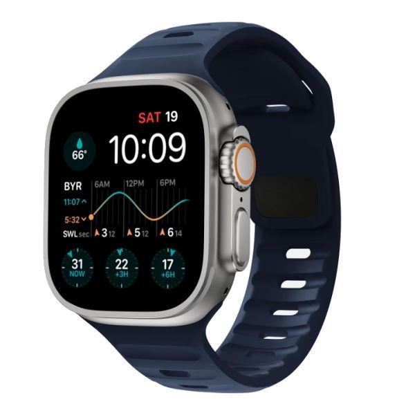 Силіконовий ремінець CasePro Sport Band Dark Blue для Apple Watch 42мм | 41мм | 40мм
