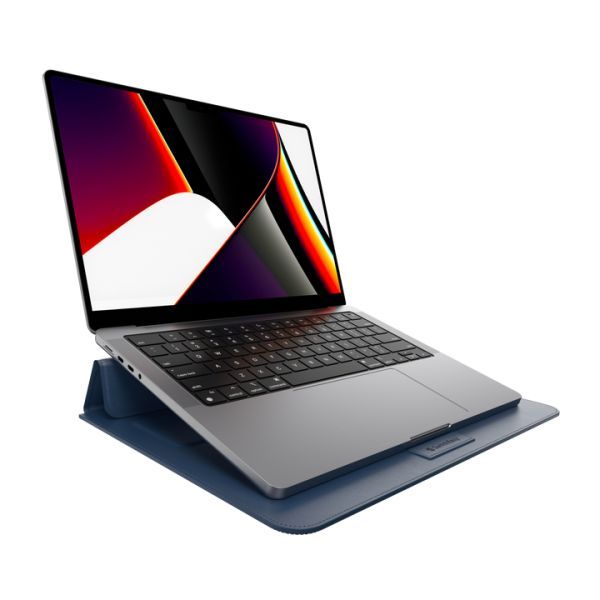 Шкіряна підставка SwitchEasy EasyStand Leather Sleeve Midnight Blue для MacBook 16" M1 (2021) (GS-105-233-201-63) фото 2