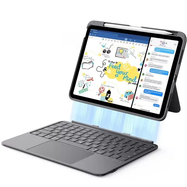 Чохол-клавіатура ESR Flex Keyboard Case (Detachable) Dark Gray для iPad 11” A16 (2025) | iPad 10.9” A14 (2022) (6B0310101)