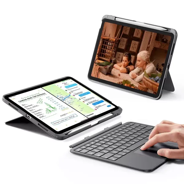 Чохол-клавіатура ESR Flex Keyboard Case (Detachable) Dark Gray для iPad 11” A16 (2025) | iPad 10.9” A14 (2022) (6B0310101) фото 2