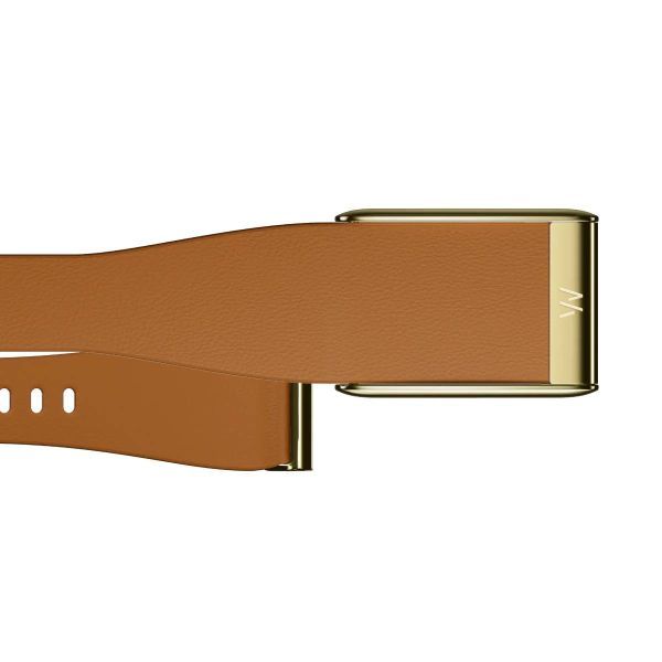 Шкіряний ремінець Whoop LeatherLuxe Band Tapered Camel with Gold (Size S/M) для WHOOP 5.0 Peak | One фото 2