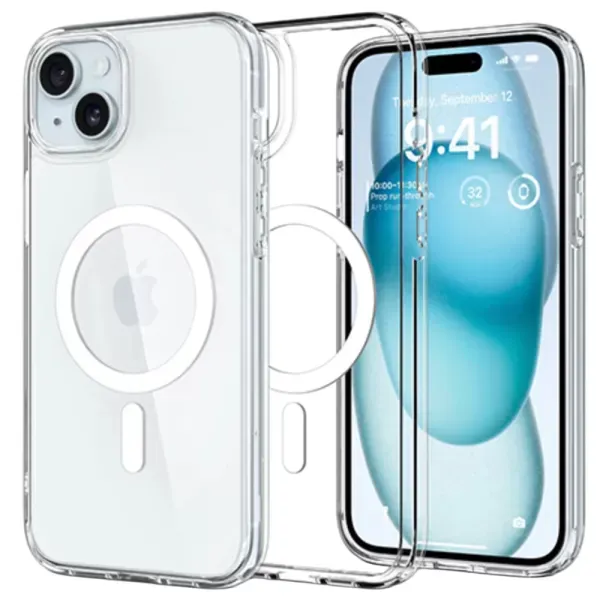 Чохол Griply Clear with MagSafe Transparent для iPhone 15 Plus (16683)