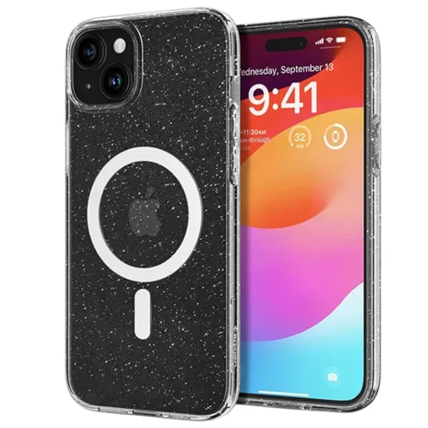 Чохол з блискітками Griply Glitter with MagSafe Transparent для iPhone 15 (15130)