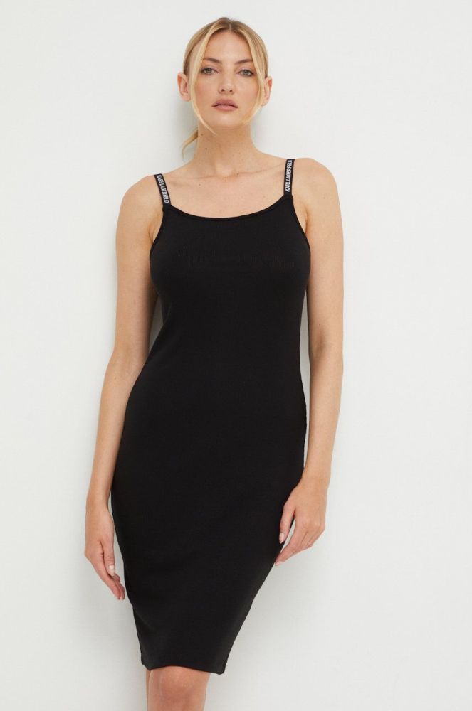 Сукня Karl Lagerfeld жіноча колір чорний