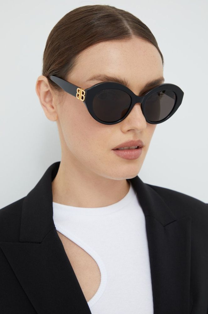 Сонцезахисні окуляри Balenciaga жіночі колір чорний (2475972)