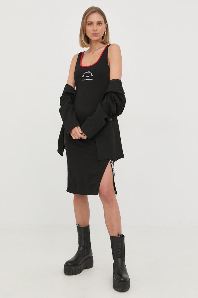 Сукня Karl Lagerfeld колір чорний mini облягаюча (2503228)