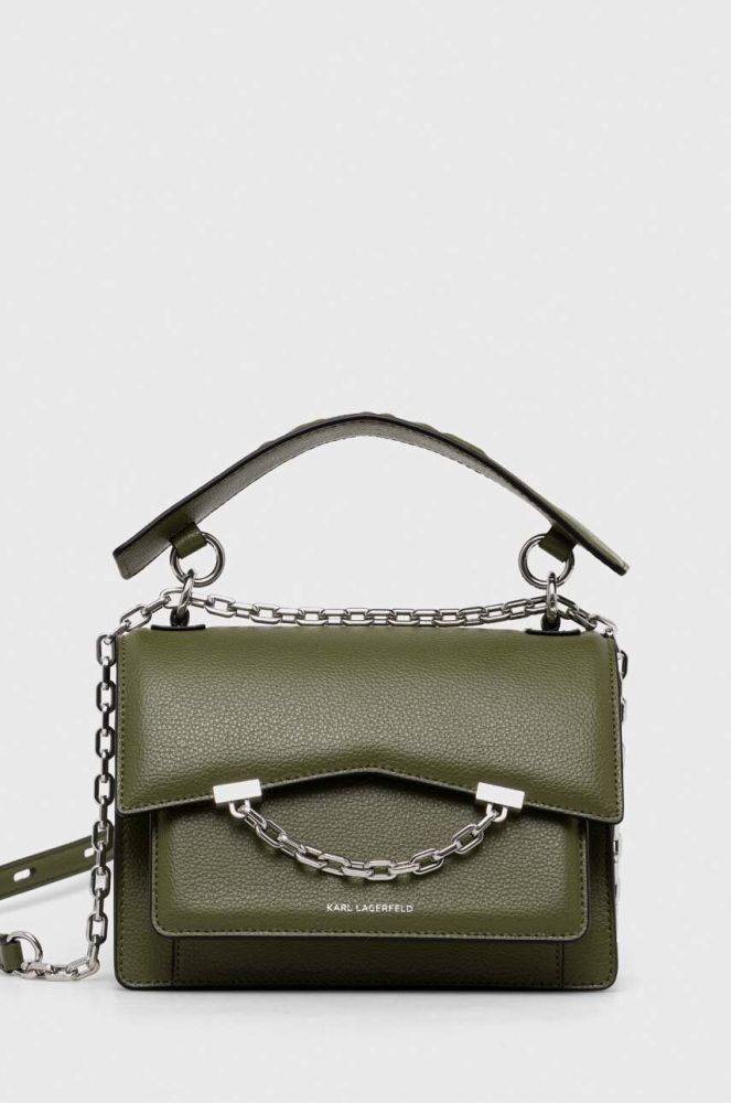 Шкіряна сумочка Karl Lagerfeld колір чорний (3488533)