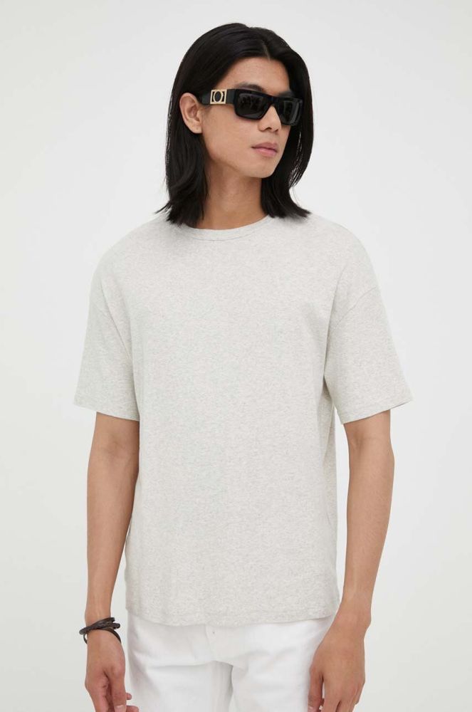 Бавовняна футболка American Vintage колір сірий меланж (3321519)
