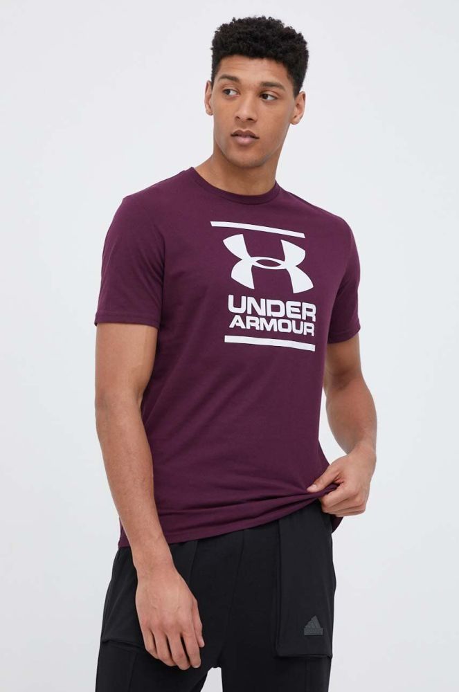 Функціональна футболка Under Armour колір фіолетовий з принтом 1326849-101