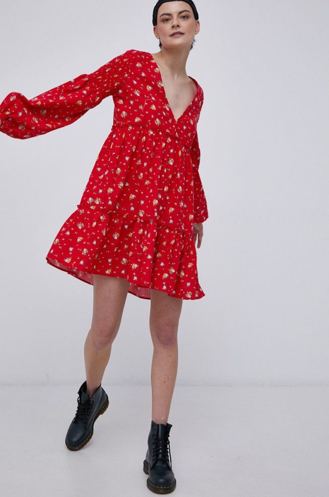 Сукня Billabong колір червоний mini розкльошена (1790499)