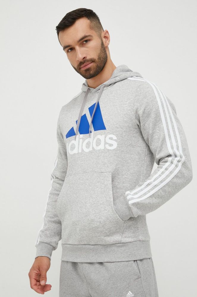 Кофта adidas чоловіча колір сірий меланж (2494942)